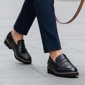 Vionic Black Leather Loafers